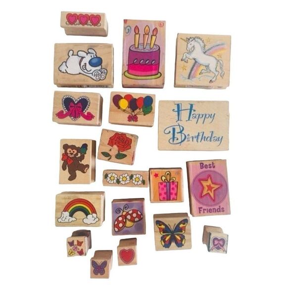 Lot of 205 Rubber Mount Stamps New and Used - Picture 7 of 16